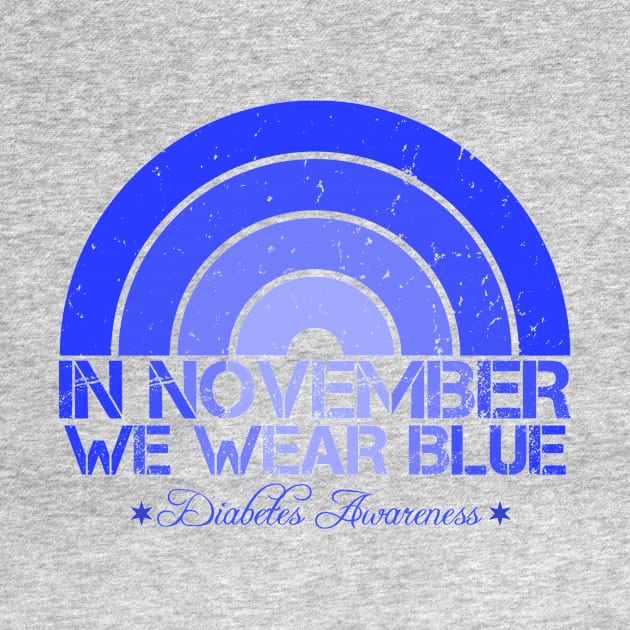 In November We Wear Blue Diabetes Awareness Rainbow by issambak